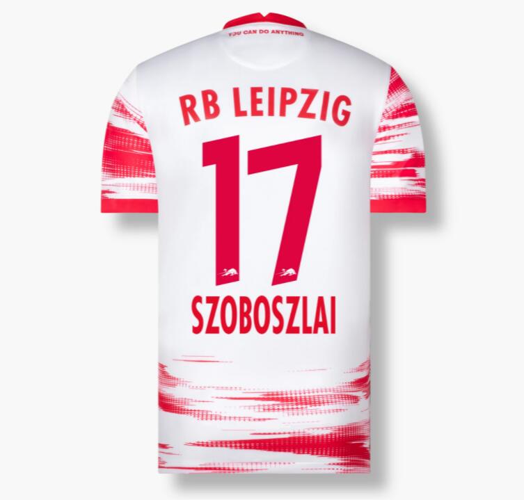 2021/22 RB Leipzig Home Kit Soccer Jersey SZOBOSZLAI 17 printing